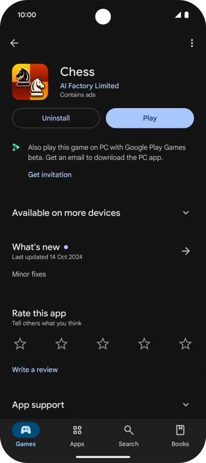 Press Uninstall.