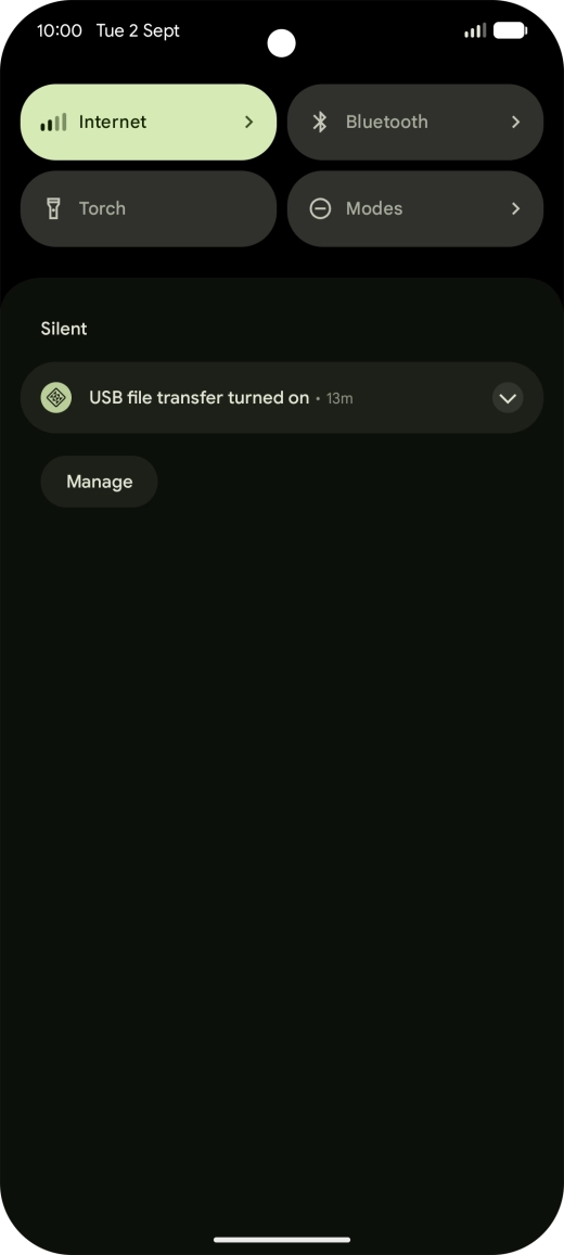 Press the drop down list.