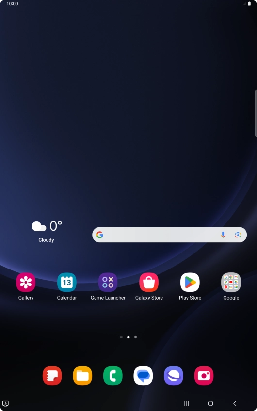 Slide two fingers downwards starting from the top of the screen.
