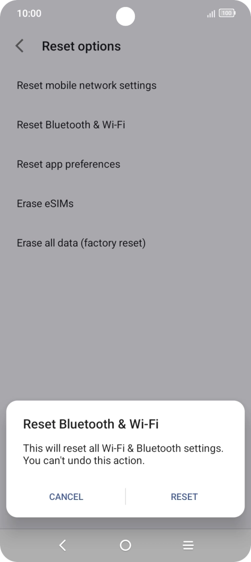 Press RESET.