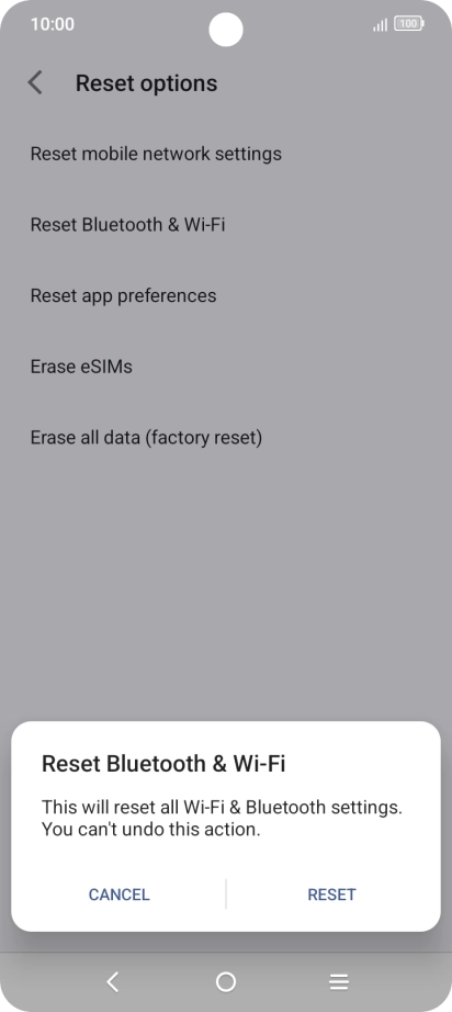 Press RESET.