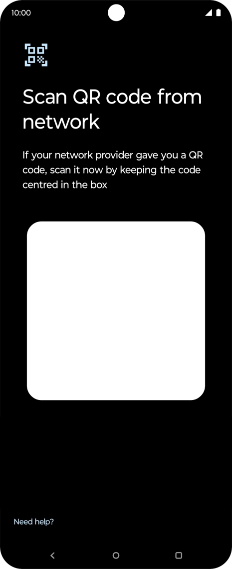 Place the QR code you've received inside the phone camera frame to scan the code.