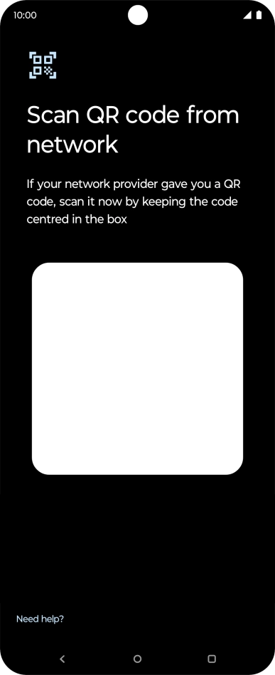 Place the QR code you've received inside the phone camera frame to scan the code.