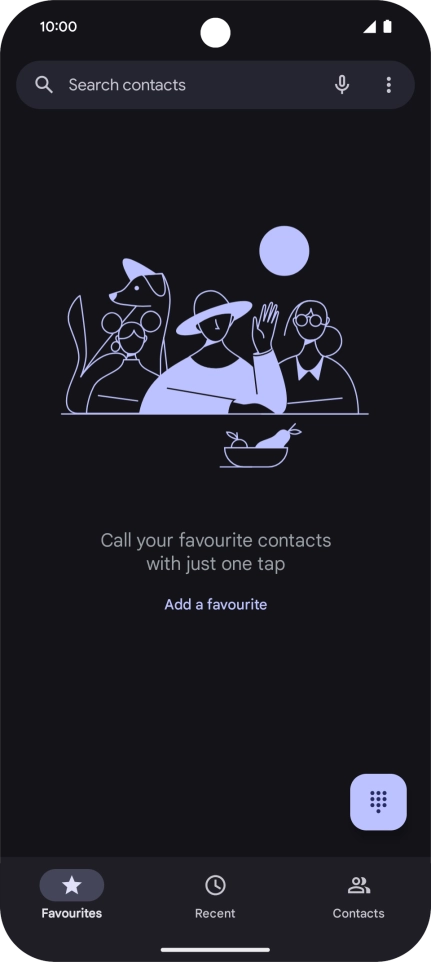 Press the menu icon.