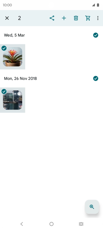 Press the share icon.