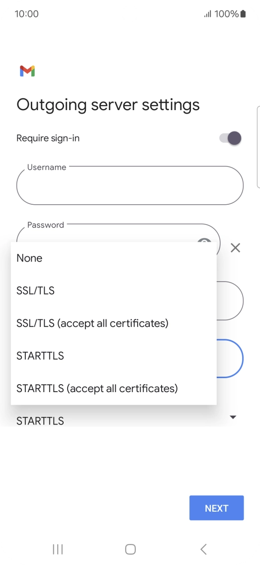 Press SSL/TLS.