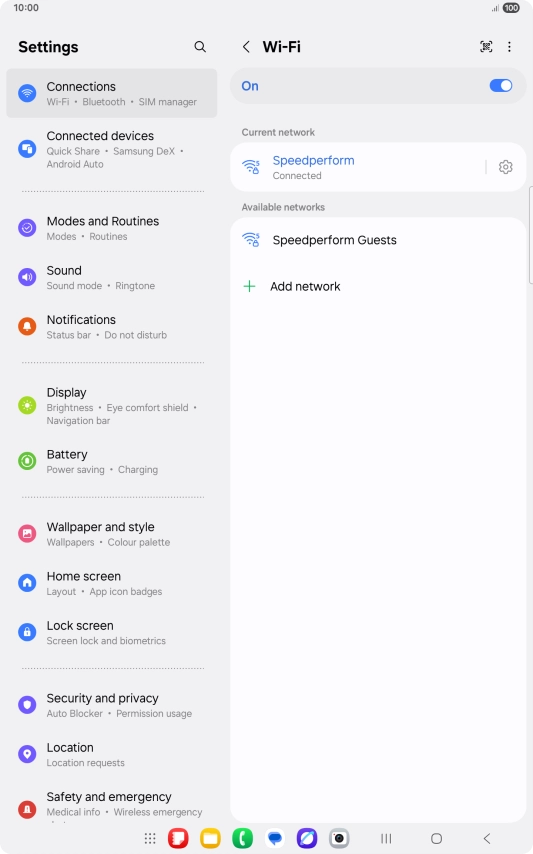 Press the Home key to return to the home screen.