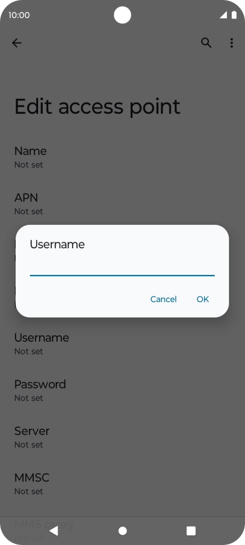 Key in eesecure and press OK.