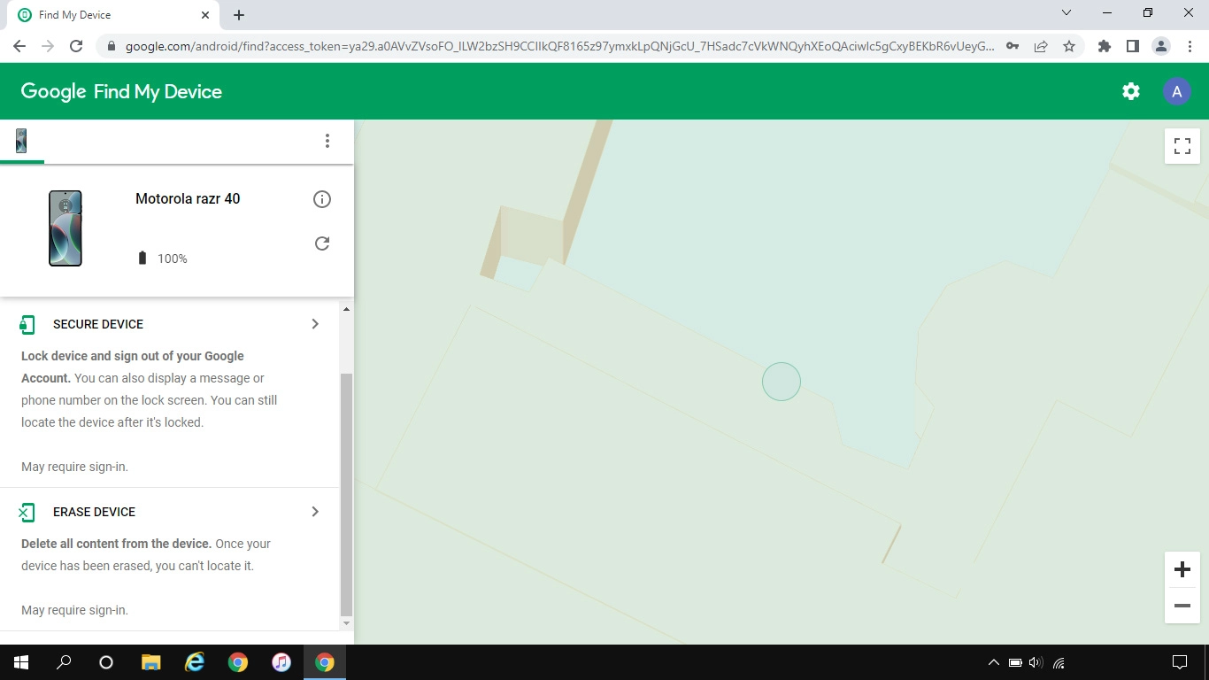 Click ERASE DEVICE and follow the instructions on the screen to delete all phone content. Please note that you will no longer be able to use Find My Device when you've deleted all phone content.