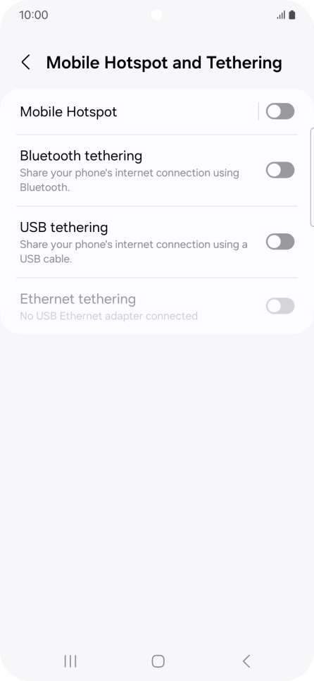 Press Mobile Hotspot.