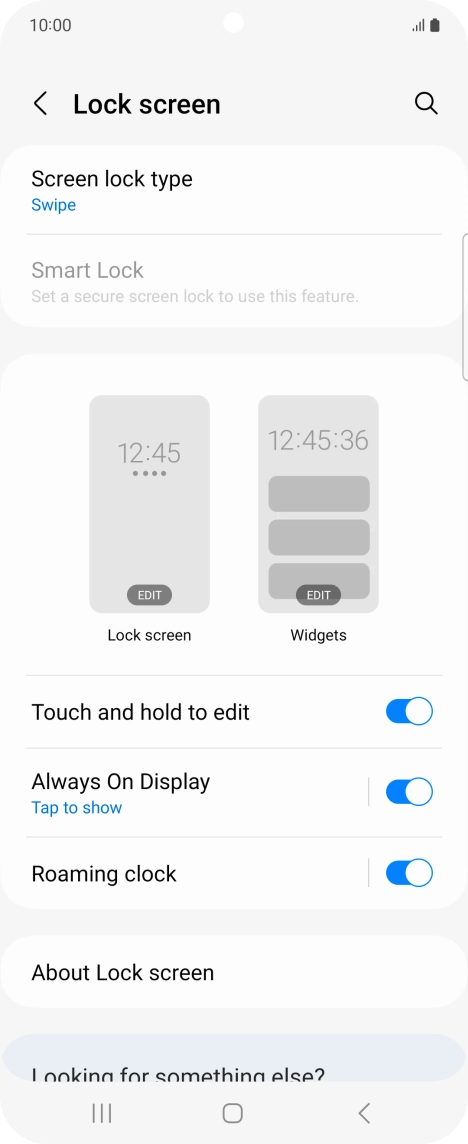 Press Screen lock type.