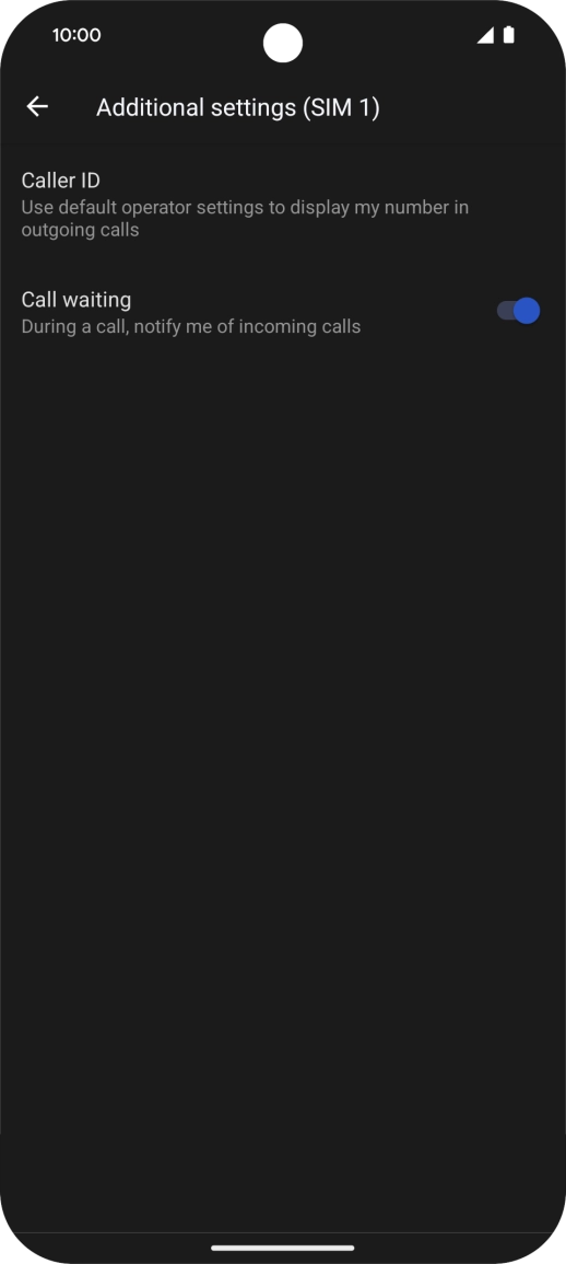 Press the indicator next to 