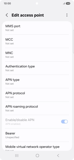 Press MMS port.