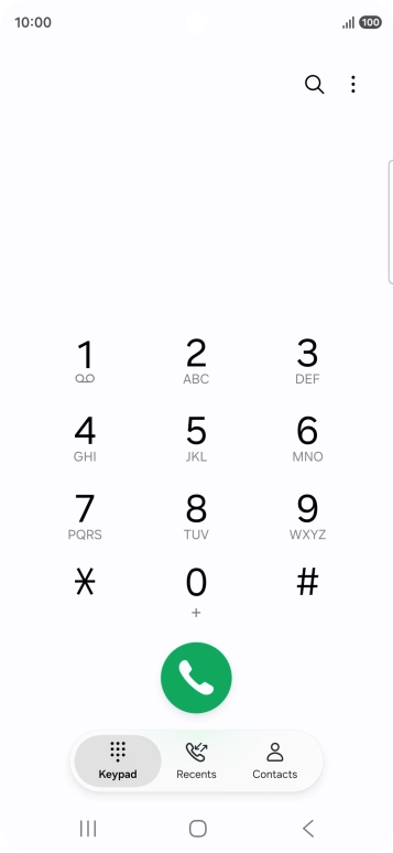 Press the menu icon.