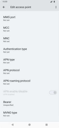 Press MMS port.
