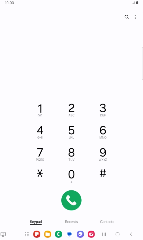 Press the menu icon.