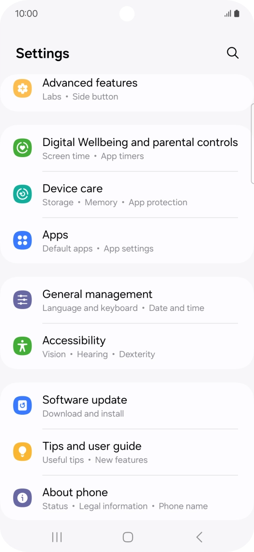 Press Software update.