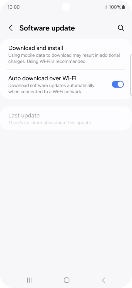 Press Download and install. If a new software version is available, it's displayed. Follow the instructions on the screen to update the phone software.