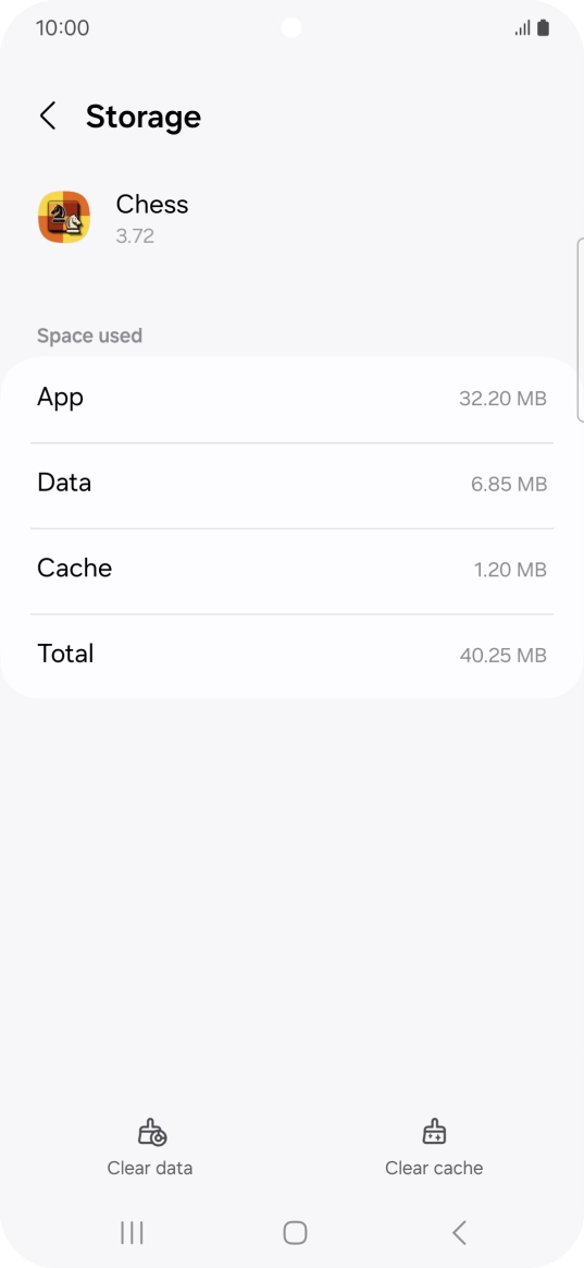 Press Clear cache.