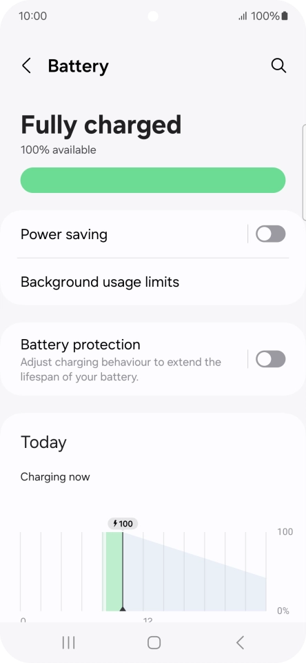 Press Power saving.