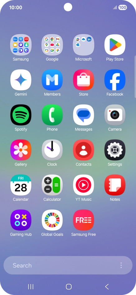 Press Gallery and go to the required folder.