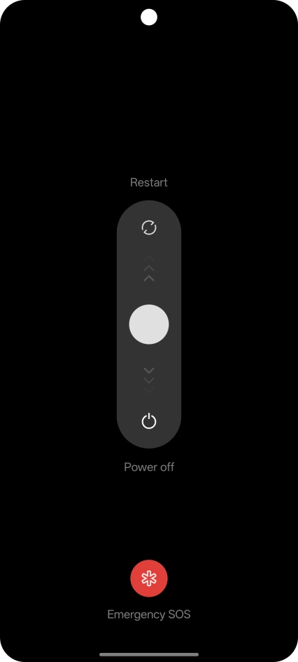 Press and drag the circle downwards.