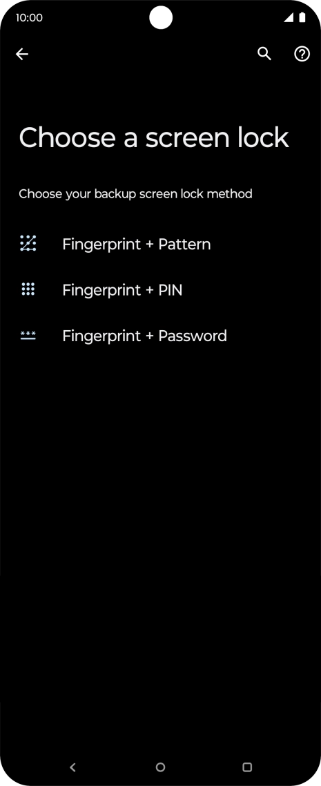 Press the required phone lock code and follow the instructions on the screen to create an additional phone lock code.