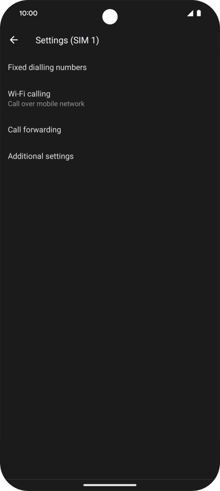 Press Additional settings.