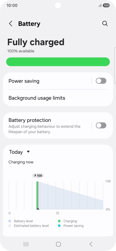 Press Power saving.
