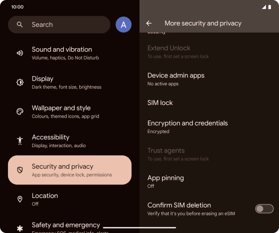 Press SIM lock.