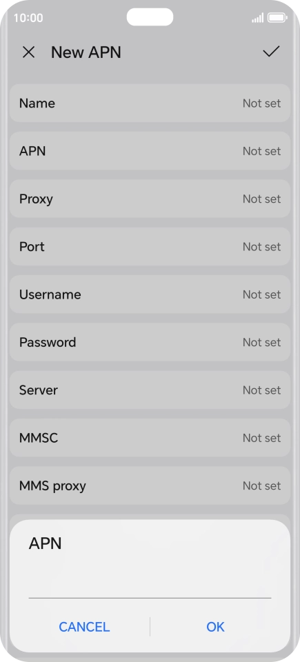 Key in everywhere and press OK.
