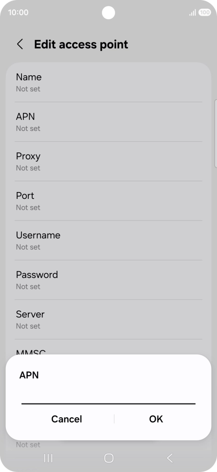 Key in everywhere and press OK.