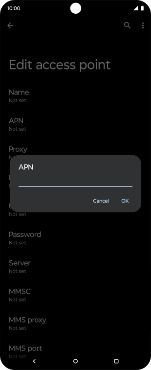 Key in everywhere and press OK.