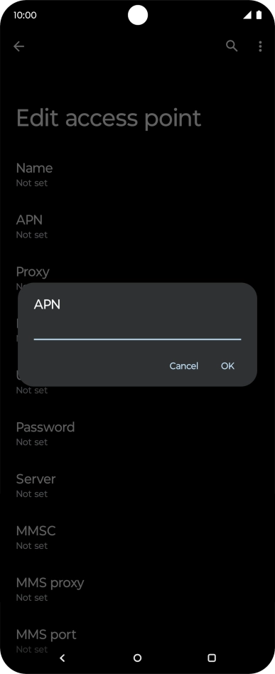 Key in everywhere and press OK.