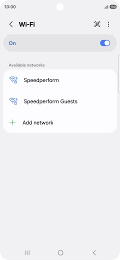 Press the menu icon.