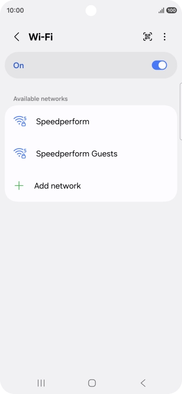 Press the menu icon.
