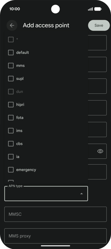 Press default to turn on the setting.