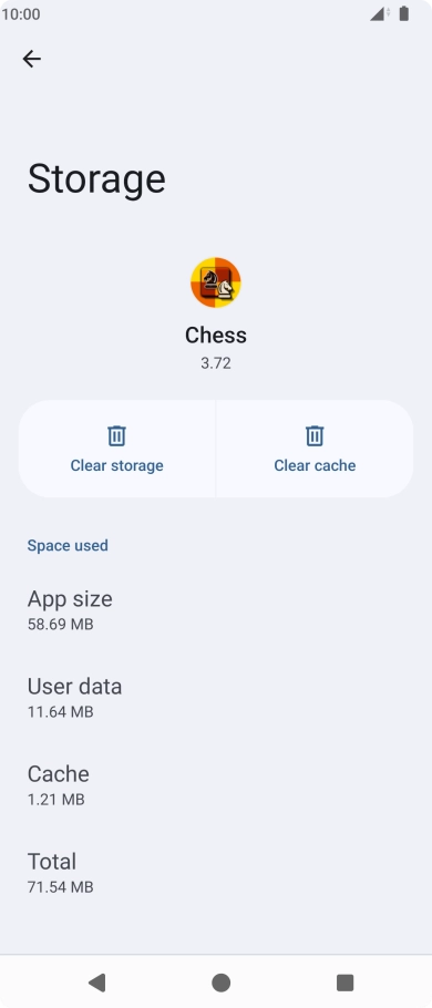Press Clear cache.