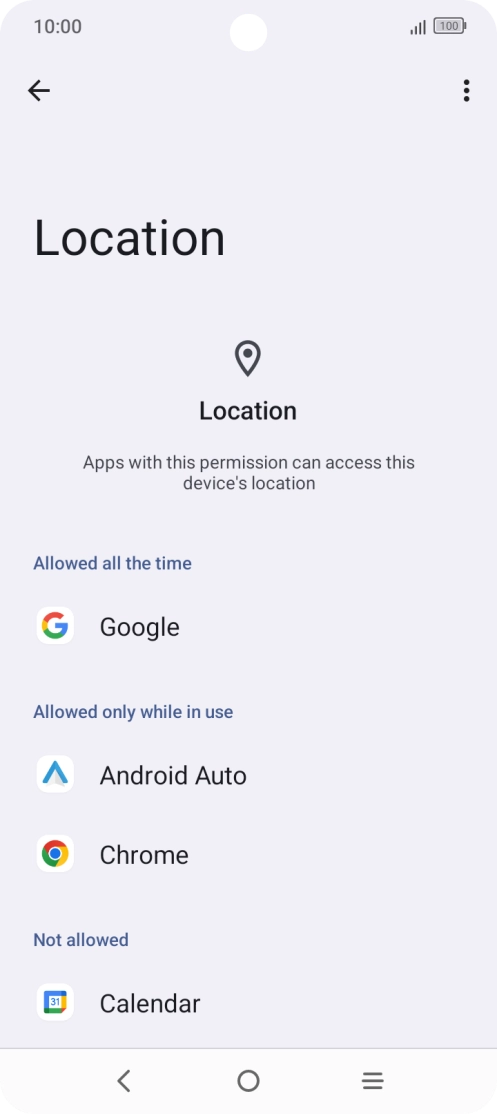 Press the required app.