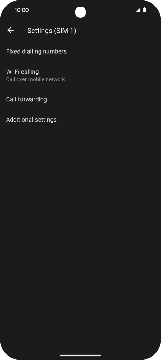 Press Additional settings.