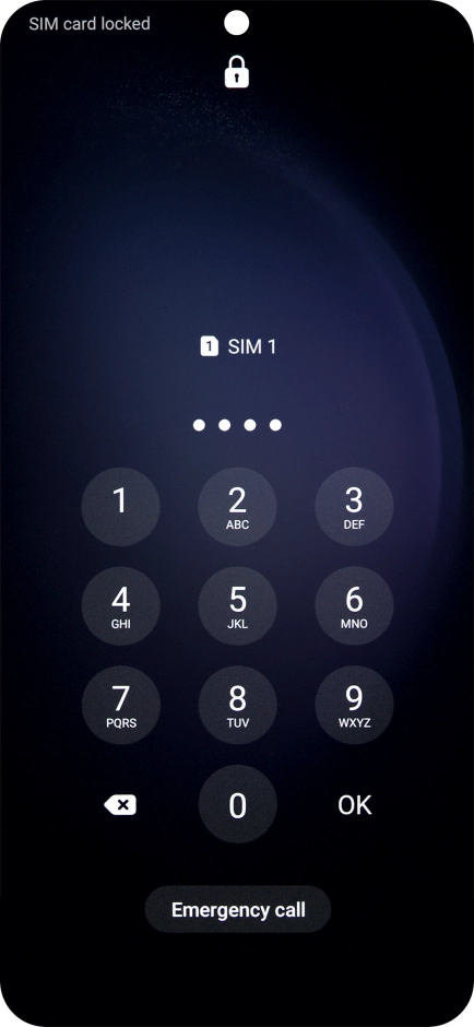 If you're asked to key in your PIN, do so and press OK. The default PIN is 1111.