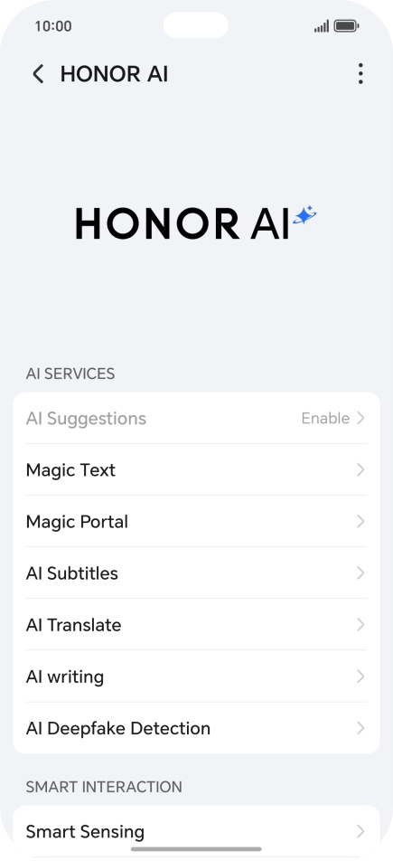 More examples of Honor AI usage are now displayed.