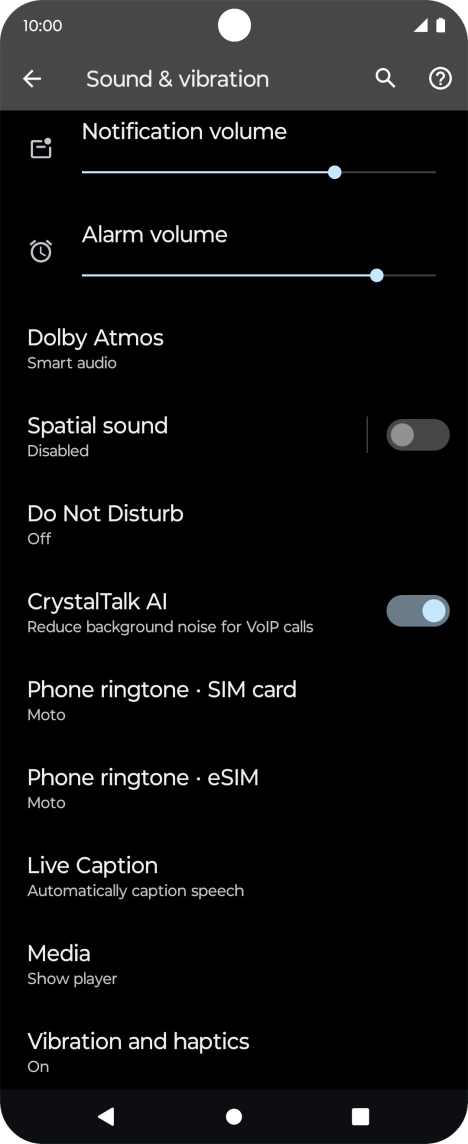 Press Phone ringtone (‹SIM slot›).
