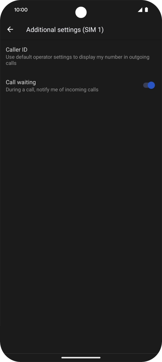 Press the indicator next to 