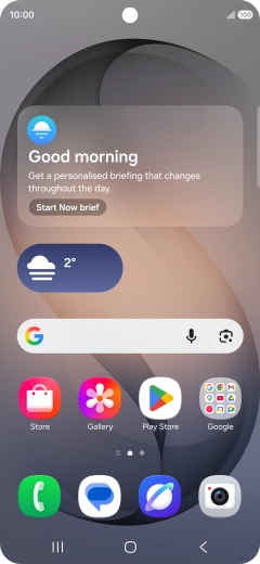 Slide your finger downwards starting from the top right side of the screen.