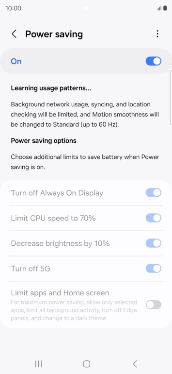 Press the Home key to return to the home screen.