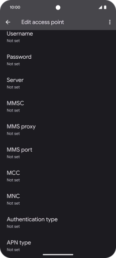 Press MMS proxy.
