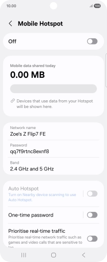 Press Network name.