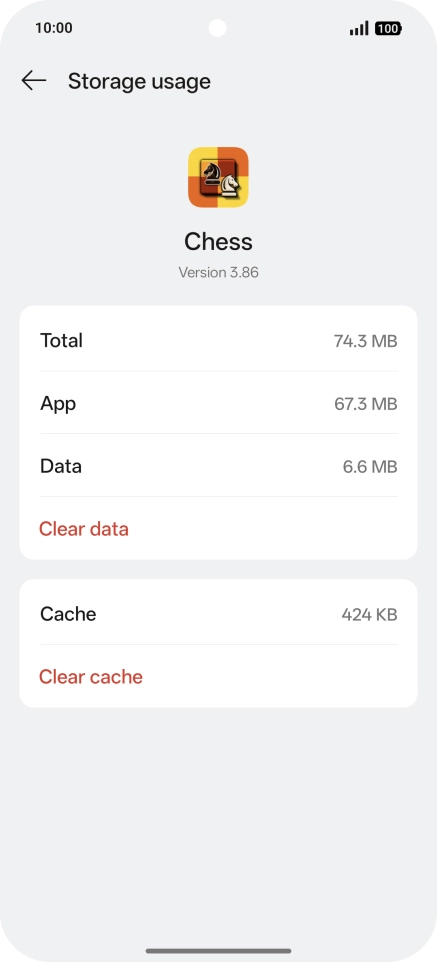 Press Clear cache.