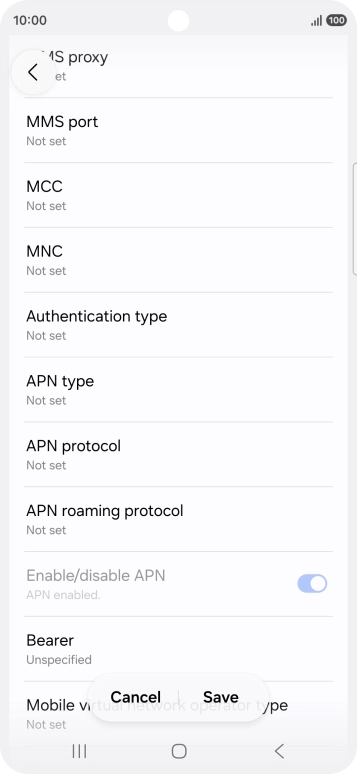 Press MMS port.